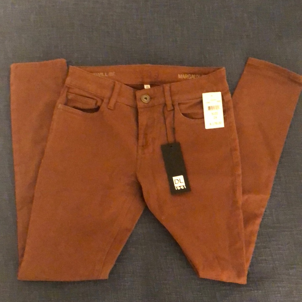 DL1961 Margaux Skinny Instasculpt Jeans - Rust